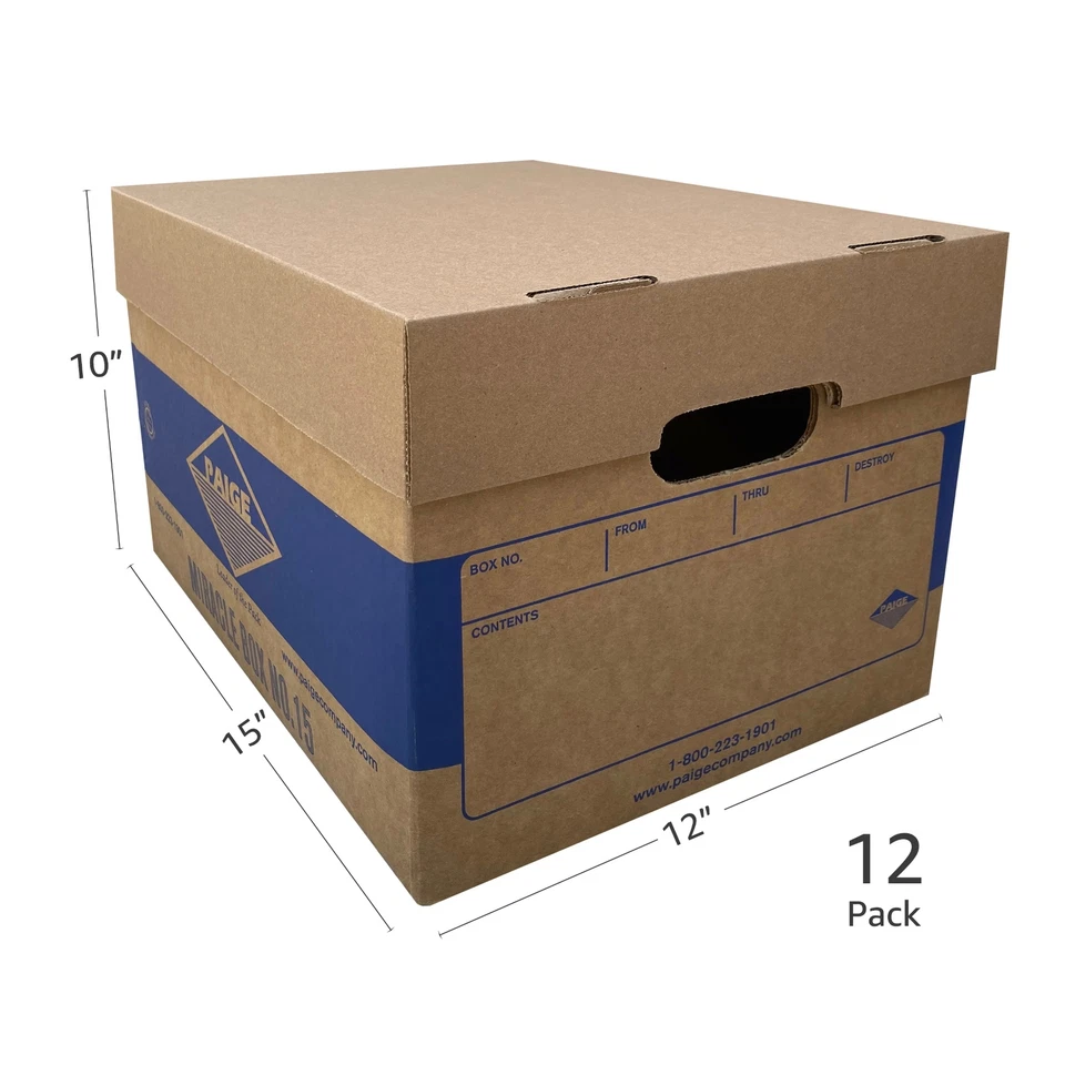 UBMOVE Office Moving Storage Boxes (12 Pk) Miracle File Moving Boxes 15x12x10 - Image 2 of 4