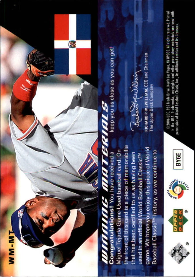 2006 SPx Winning Materials #MT Miguel Tejada Jersey Card - Image 2 of 2
