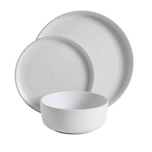 Set di stoviglie in gres 12 pezzi microonde lavabile in lavastoviglie Dining Essentials US - Foto 5 di 10
