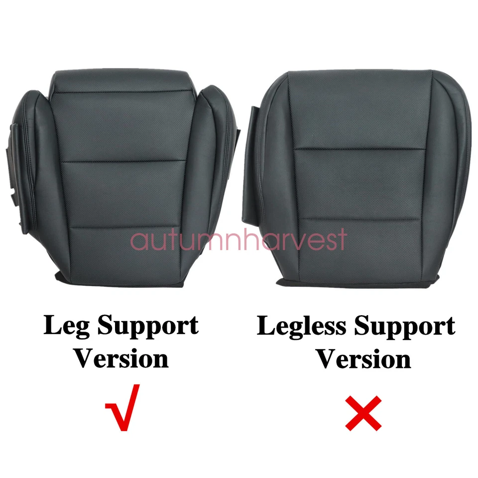 Cubierta de asiento de cuero negra inferior de pasajero deportiva negra para Lexus GS350 F 2013 a 2020 para Lexus GS350 F Foto 2 de 4