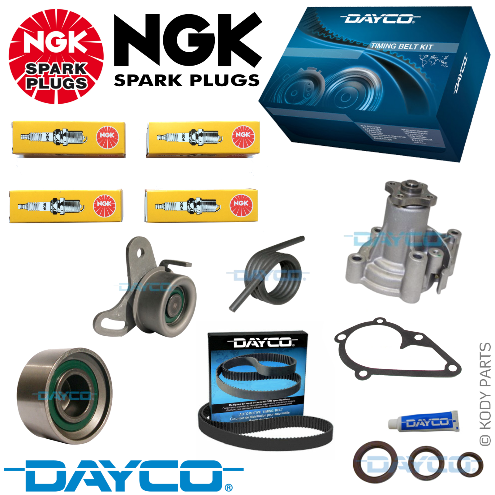TIMING BELT KIT, WATER PUMP, NGK PLUGS for Hyundai Getz 1.4L 1.5L 1