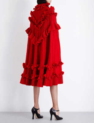 red poncho dress Eva Poncho Dress(burg)