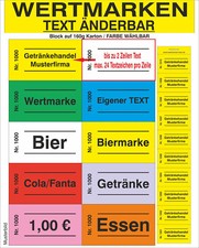 Wertmarken    EIGENER WUNSCHTEXT    Getränke...