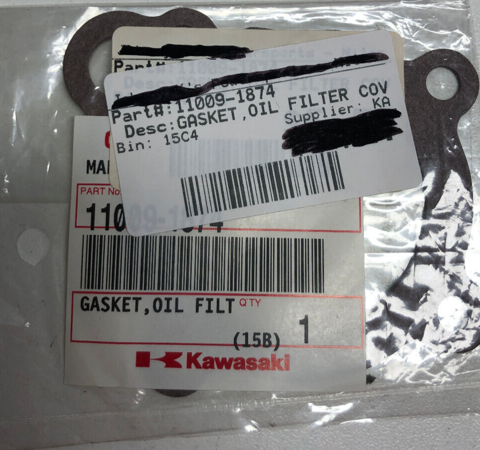 inë **様ご確認用 OEM Genuine Kawasaki Motorcycle Original Oil Filter Gasket Cover P