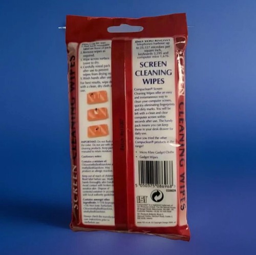 Compuclean SCREEN CLEANING WET WIPES Laptop TV Computer Monitor Mobile 40 pack - 第 2/5 張圖片
