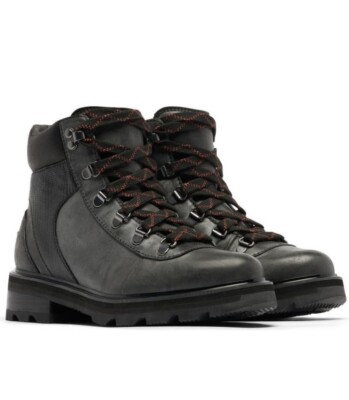 Sorel Women's Lennox Lace-Up Waterproof Hiking Boot Black Warp Red Size 6