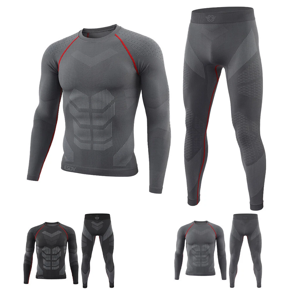 Long Johns Thermal Underwear for Men Stretch Seamless Base Layer Top Bottom Set
Opens in a new windo