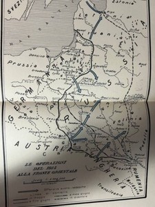 1920’S  Military Map of the 1915 Eastern Front Operations WWI Germany C7D20