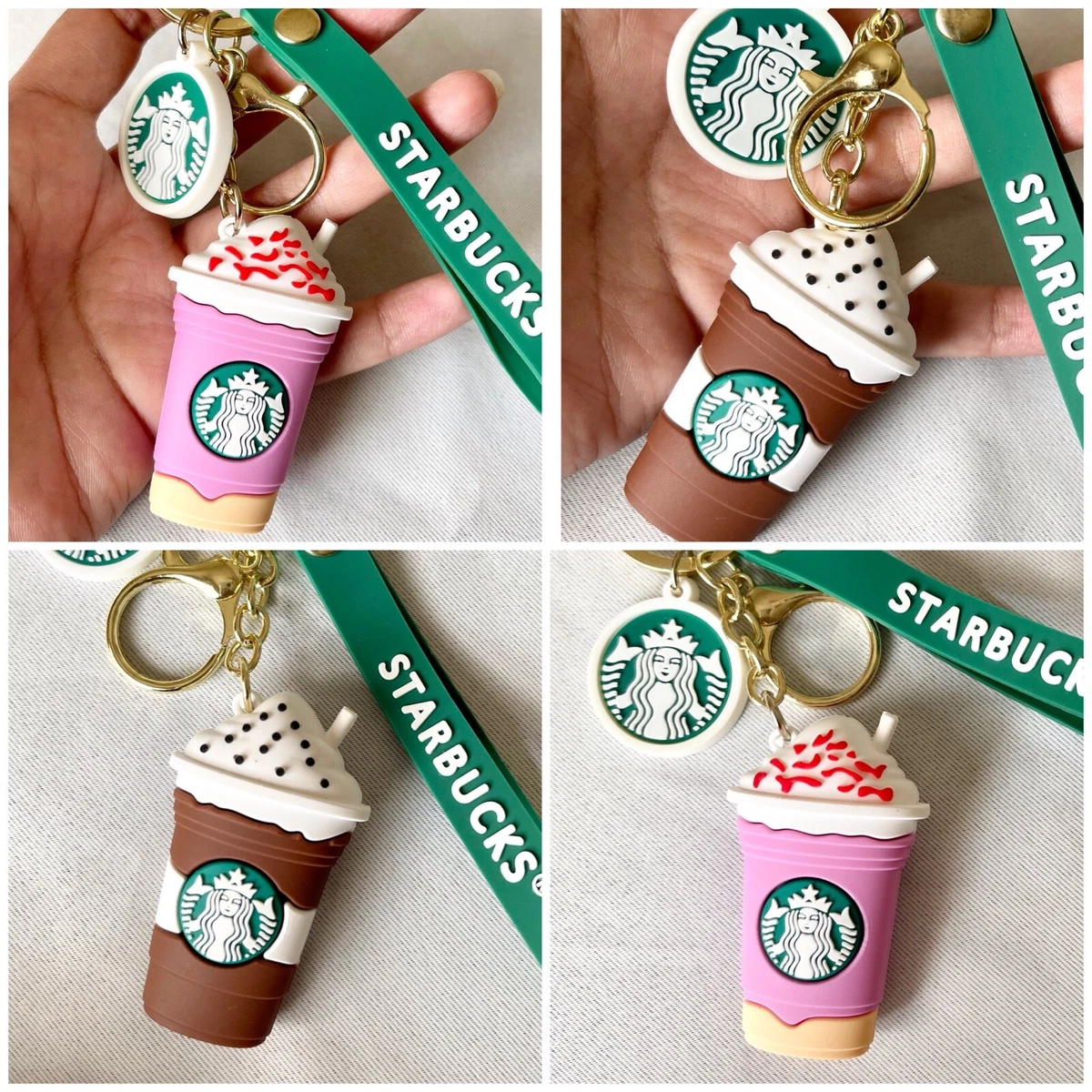 NEW Kawaii Starbucks Limited Edition Frappuccino Keyfob Keychain HIGH  QUALITY