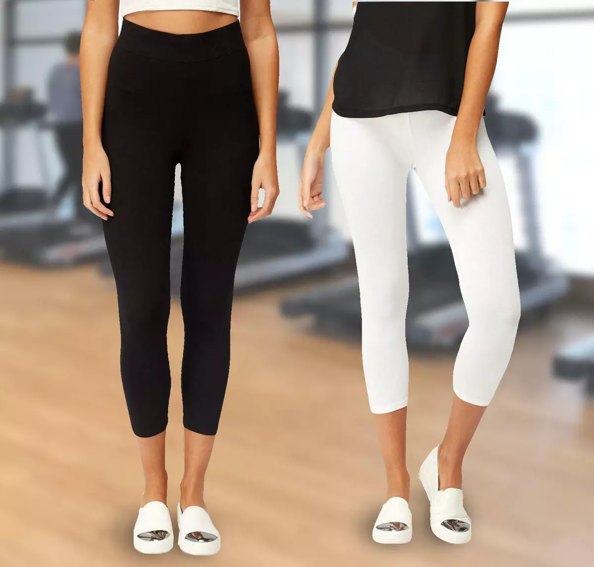 Women's Summer Capri Leggings High Waisted Yoga Workout Exercise