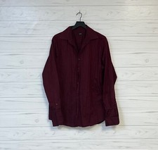 Alfani shirt mens size large button up long sleeve red regular fit