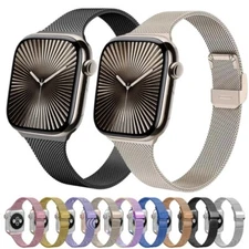 Slim Milanese Strap for Apple Watch Band 10 9 8 7 46mm 45mm 41mm Ultra 49mm Meta