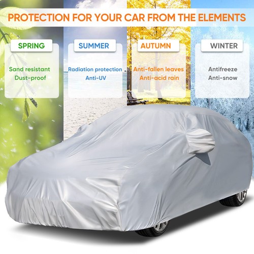Cubierta completa grande para automóvil exterior impermeable nieve polvo protección UV para Honda Civic - Imagen 8 de 13