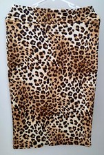 See You Monday Pencil Midi Skirt Animal Print Size L NWOT