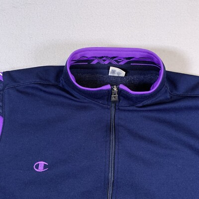 VINTAGE 90s Champion Jacket Adult Medium Blue Logo Full Zip Casual VINTAGE 90s Champion Jacket Adult Medium Blue Logo Full Zip Casual