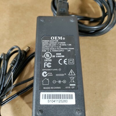 OEM Power Adaptor ADS0361-U120250 for Scientific Atlanta IPN430MC or IPN4320