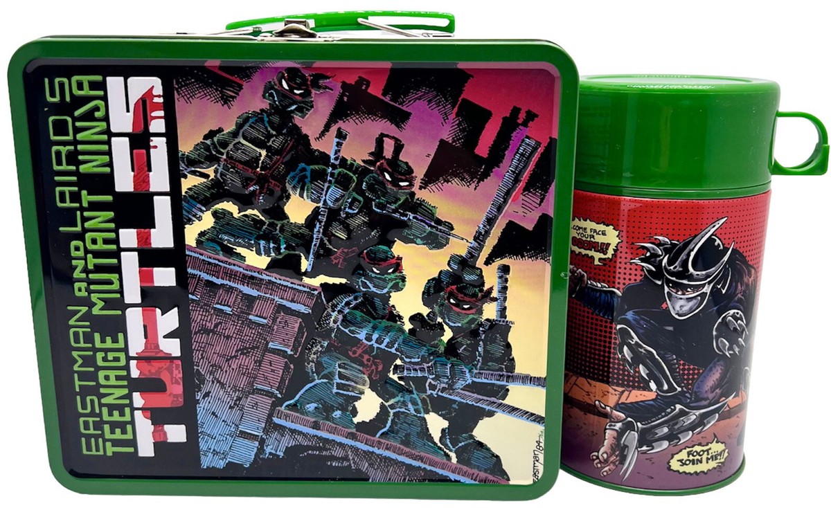 Retro Teenage Mutant Ninja Turtles Lunch Tin And Thermos Eastman