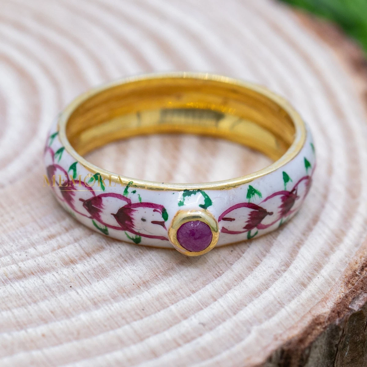 Enamel rings vintage deals