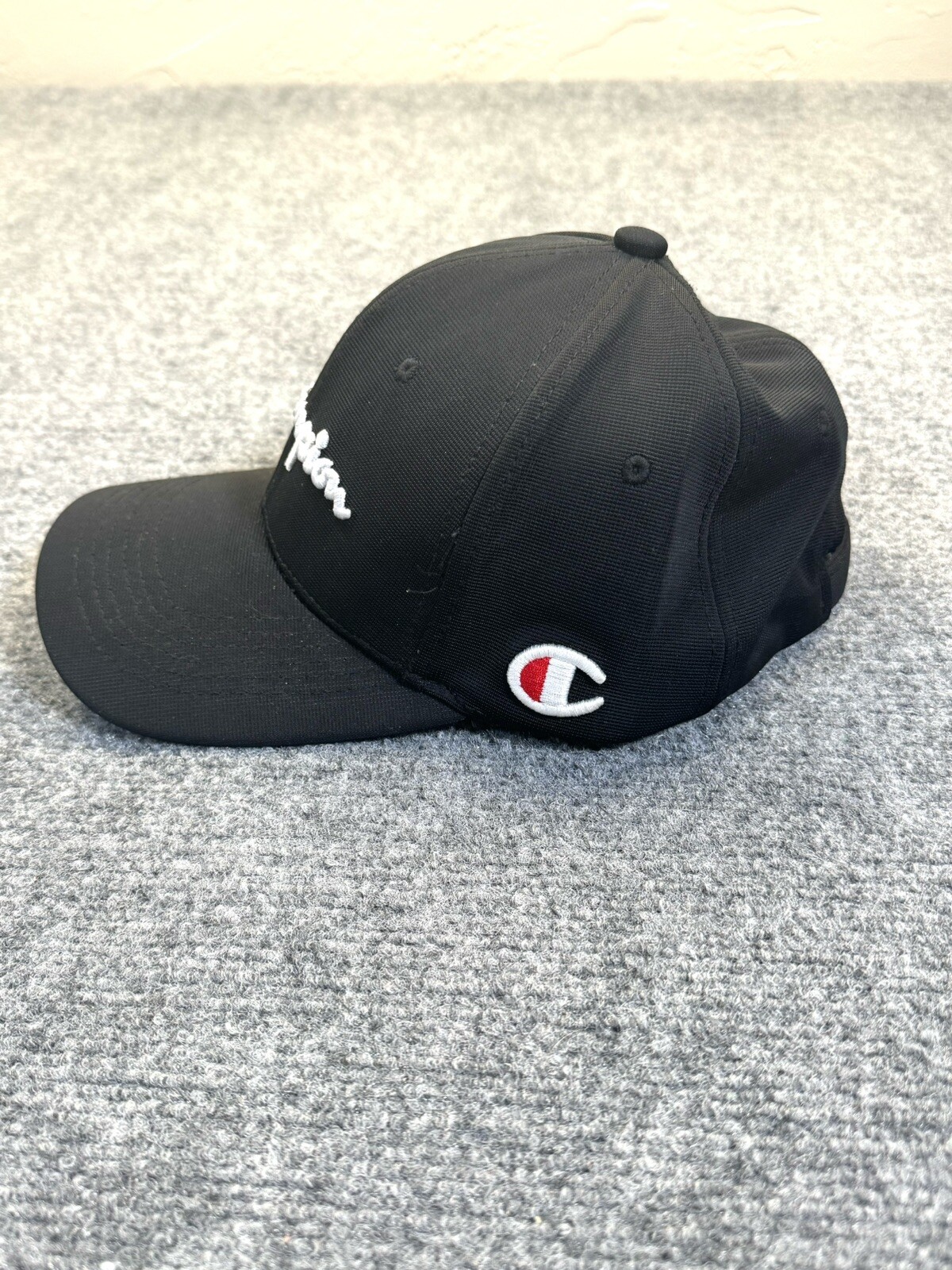 Champion Black Solid Adjustable Strapback Basebal… - image 2
