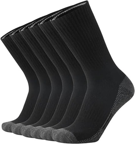 Athletic Thick Warm Heavy Duty Steel Toe Boot Cotton Full Cushion Crew Socks - Picture 24 of 40