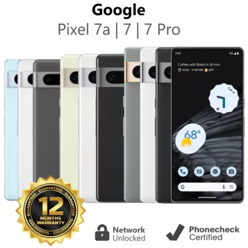 Google Pixel 7 | 7a | 7 Pro 128GB | 256GB - Unlocked T-Mobile AT&T - Very Good