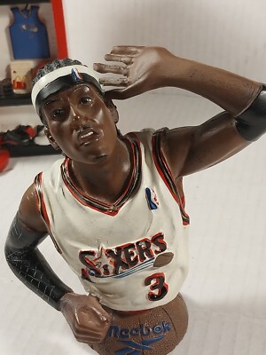 Allen Iverson 2003 Locker Bank And Reebok Bobble Double 76ers Bust