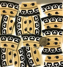 Broken China Mosaic Tile Arts and Craft Supplies - Snail Tiles C300