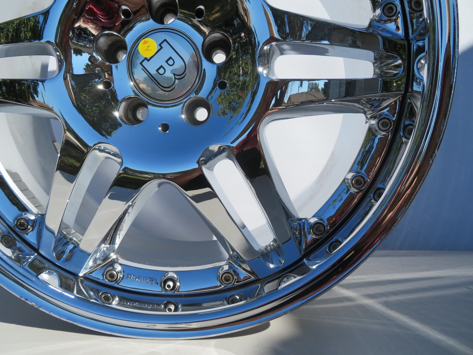 ONE FACTORY CHROME BRABUS MONOBLOCK VI WHEEL RIM 20"X9.5" P/N 0140029001 OEM