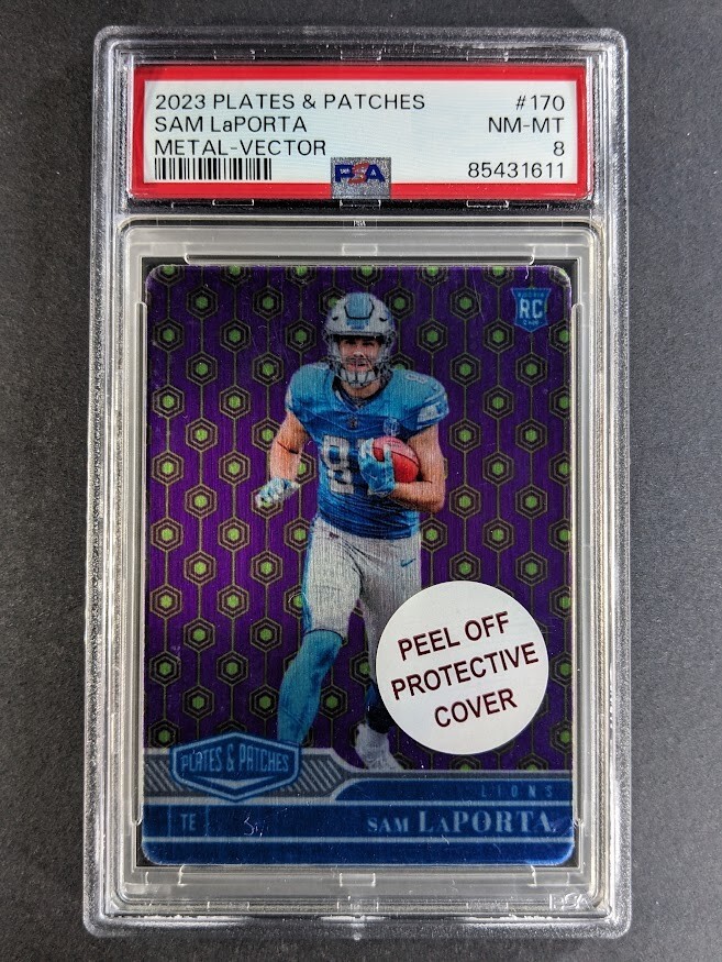 Sam LaPorta Panini Plates & Patches Metal #170 Vector