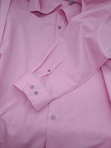 Unlisted Kenneth Cole Long Sleeve Button Up Shirt Pink 2XL 18-181/2 Neck 36/37 - Picture 13 of 14