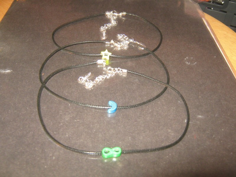 3 Child Pendant Cord Necklace's Moon Star & Bow Claire's Club 