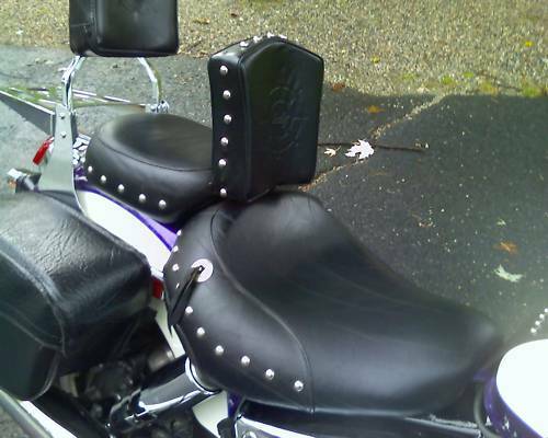 Honda Valkyrie Tourer / Standard Motorcycle Rider Driver Backrest Pad Set Kit - Picture 10 of 18