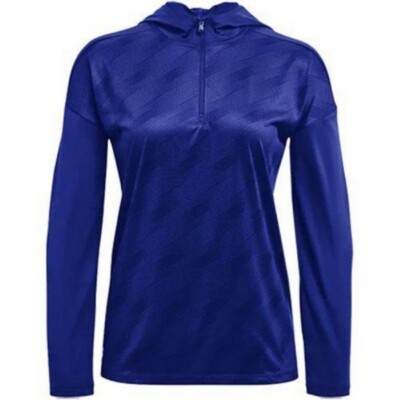 Under Armour Women's Royal UA Locker Emboss 1/4 Zip Hoodie-Our Price: $28.95