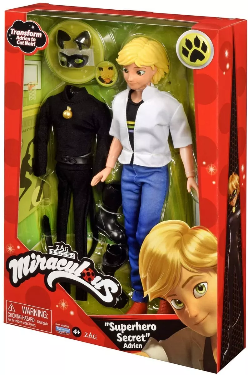 Miraculous Kids Superhero Secret Adrien Fashion Doll 26cm