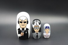 NIB - 2020 MLB Hall of Fame!! Hawk Harrelson Nesting Dolls (White Sox Announcer)