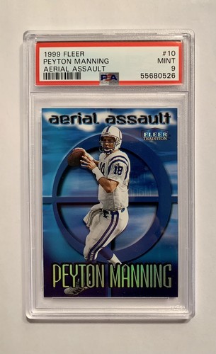 Peyton Manning 1999 Fleer Tradition Asalto Aéreo #10 PSA 9 Inserto Como Nuevo - Imagen 3 de 3