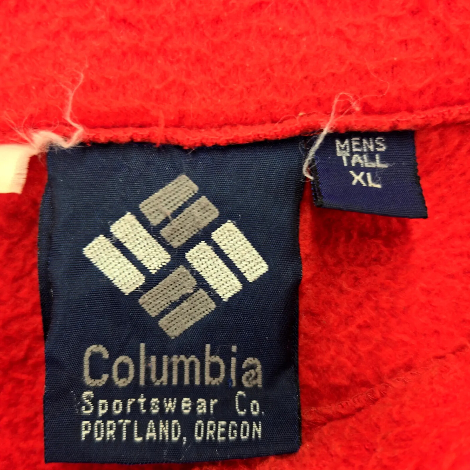 Columbia Jacket Mens XL Tall Red Fleece Full Zip Bomber Long Sleeve Outdoors thumbnail 5