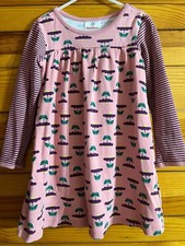 Hanna Andersson Pink  Purple Floral Dress EUC Girls Size 110 5