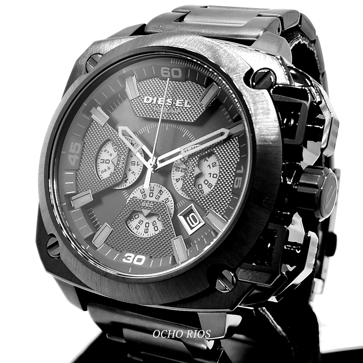 NEW ORIGINAL DIESEL MEN S WATCH BAMF CHRONOGRAPH GUNMETAL