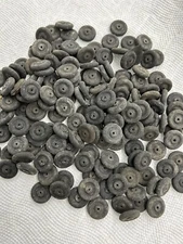 4 ORIGINAL vintage black RUBBER TIRES Tootsietoy Barclay Hubley cast toy Lots