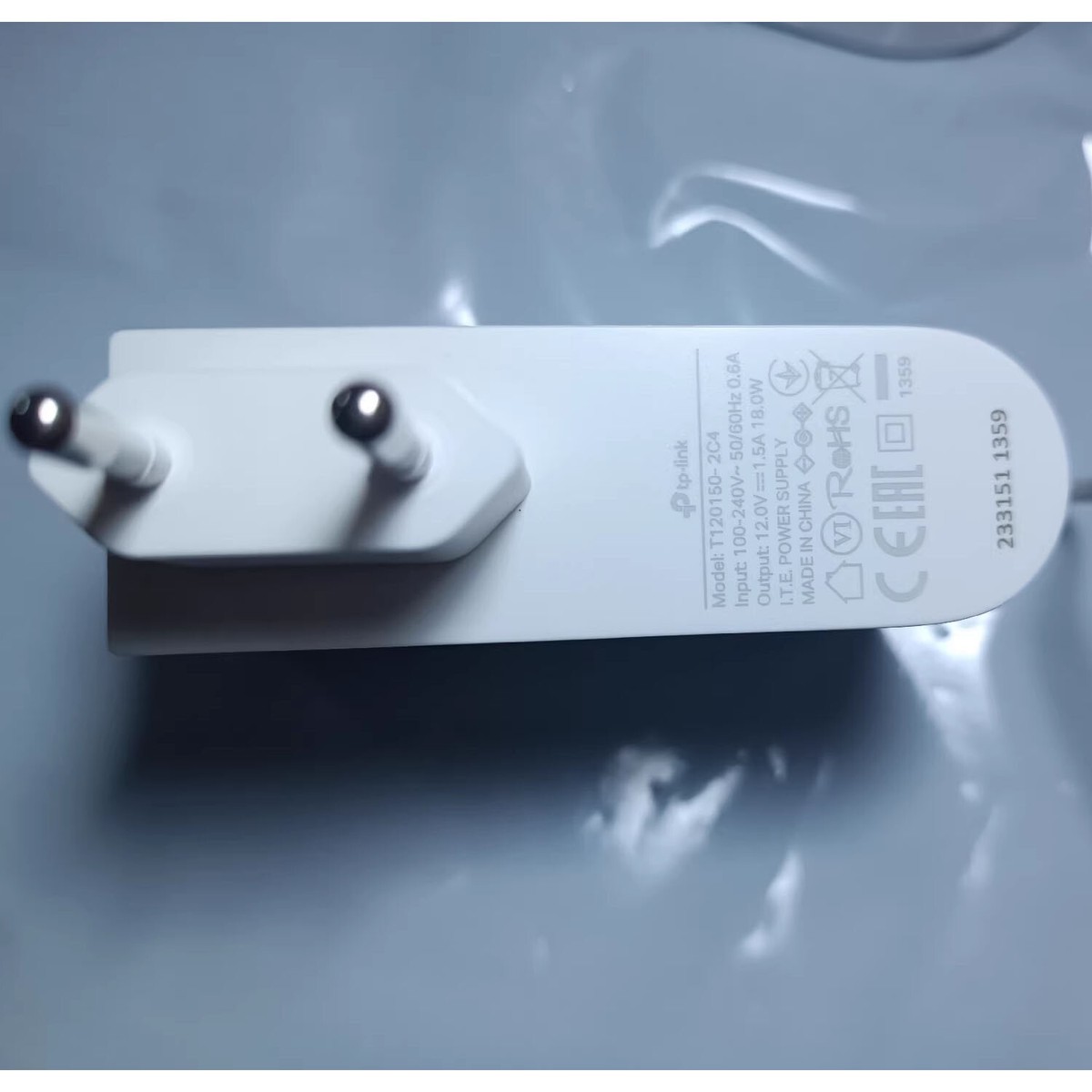 Alimentatore Originale TP-Link 12V 1.5A Modello T120150-2B1 Con Spina Rotonda 5.5x2.1mm