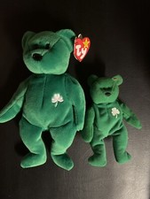 Ty Beanie Baby ERIN The Bear 1997 W/ Matching Teenie Beanie Baby.