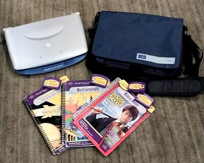 Leap Frog Quantum Leap Pad LeapPa Learning System w/ Books & Games Tested WORKS!