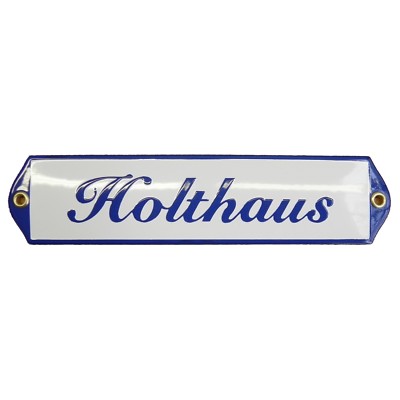 Namensschild Türschild Emaille 5x21cm Schild mit Wunschnamen, Premiumqualität