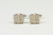 Ten Commandments Cufflinks--Jewish Christian Muslim Moses Torah 10 Tablets LDS