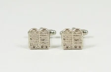 Ten Commandments Cufflinks--Jewish Christian Muslim Moses Torah 10 Tablets LDS
