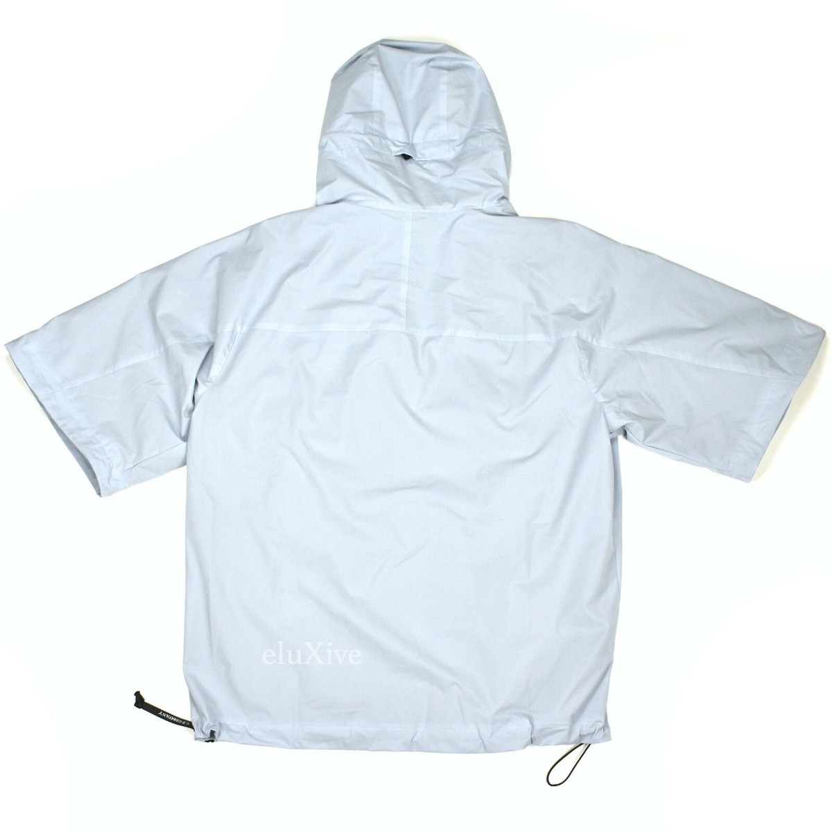 $500 C.P. CP Company Slate Blue Nylon 3/4 Sleeve Pullover Jacket