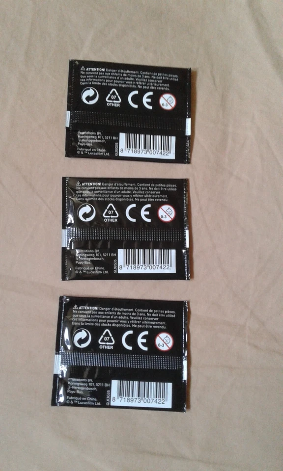 5 cartes STAR WARS LECLERC : 04, 11, 12, 29, 34 + 10 sachets neufs cosmic shells - Photo 4/4