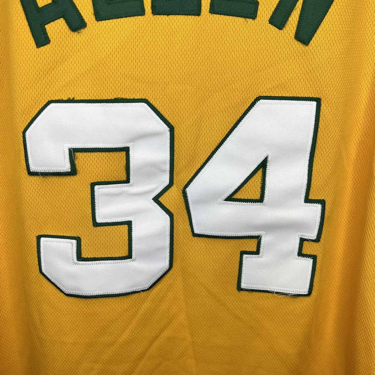 Vintage Rebook Seattle Sonics Ray Allen #34 Jersey Supersonics NBA