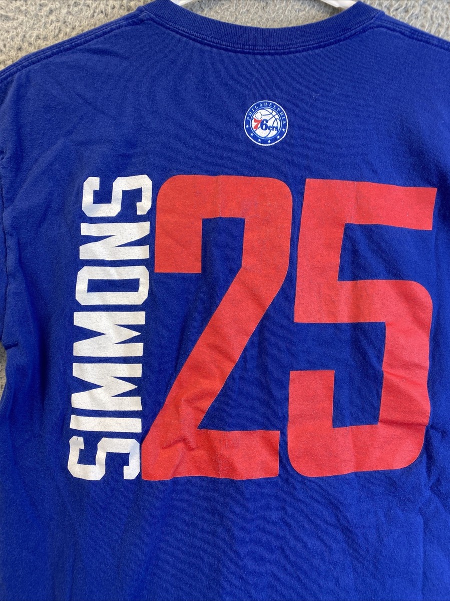 Majestic t shirt Blue Graphic Philadelphia 76ers Short Sleeve M